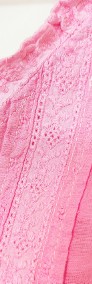 Różowy top bluzka M 38 L 40 róż vintage retro cottage cottagecore folk-3