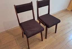 Krzesła drewniane z obiciem (2 szt.), Vintage, do sprzedania