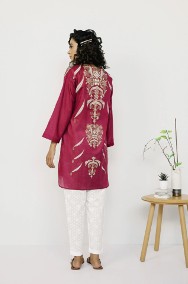 Nowa tunika indyjska kurti kameez bawełna fiolet hippie boho orient S 36 M 38-2