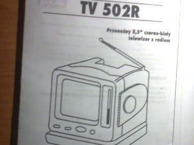 instrukcja; do telewizorek mały;  5,5" c/b   MISTRAL TV 502R - z radiem-1