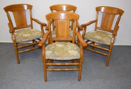 krzesła dębowe z podłokietnikami - jak nowe