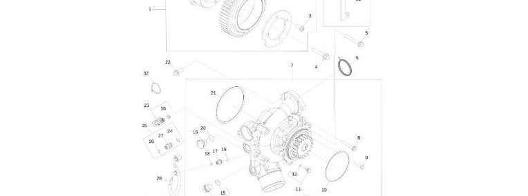 John Deere 9470RX - Pompa wodna regener. SE502785 (Silnik)-1