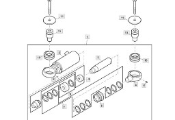 John Deere 8245R 8270R 8295R 8320R 8335R 8345R 8370R 8400R - siłownik hydrauliczny TA20416 TA20415