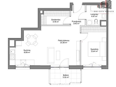 NOWE | 2 POKOJE | 53, 78 m2 | ZERO % PROWIZJI-1