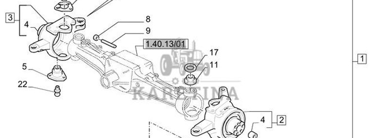 New Holland T6010 Piasta 87529978-1