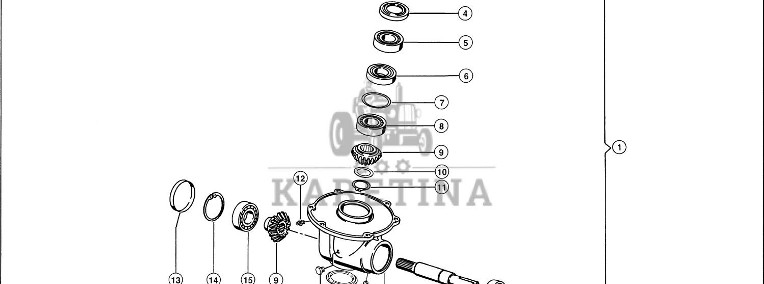 Claas Lexion 600 PRZEKŁADNIA 0007555801 (Dolna przekładnia kątowa rozładunku zbiornika ziarna)-1