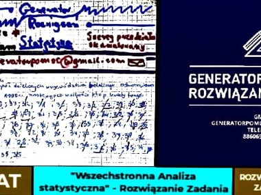 "Wszechstronna Analiza statystyczna" - Rozwiązanie zadania. Poziom - Studia-1