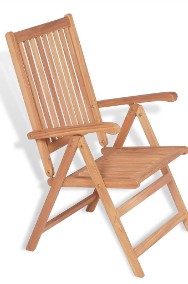 vidaXL Rozkładane krzesła ogrodowe, 2 szt., lite drewno tekowe 43029-2
