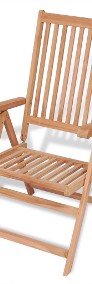 vidaXL Rozkładane krzesła ogrodowe, 2 szt., lite drewno tekowe 43029-3