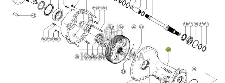 Claas Jaguar 970 - przednia oś napędowa - pokrywa osi 0007742271-1