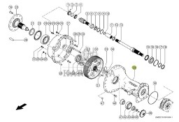 Claas Jaguar 970 - przednia oś napędowa - pokrywa osi 0007742271
