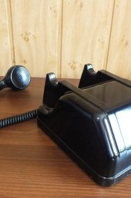 Stary wojskowy telefon w czarnym bakelicie Unikat Retro!-2