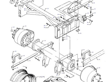 Massey Fergusson MF 30 - oś przednia zwolnica D46147300-2