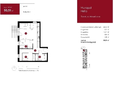Mieszkanie, sprzedaż, 50.51, Toruń-2