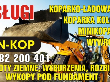 wykop pod fundamenty domu Koparko Ładowarką koparka kołowa młot minikoparka cat -1