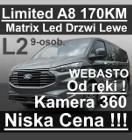 Ford Transit Custom Limited 170KM A8 Webasto Kamero 360 Matrix LED Od ręki 2387 zł