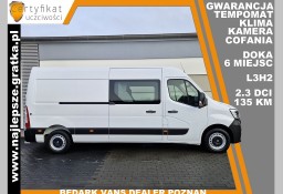 Opel Movano Gwarancja, L3H2, DOKA, BRYGADÓWKA, 6 miejsc, klima, tempomat