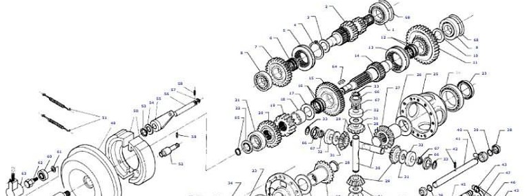 Massey Fergusson MF 30 32 - tryb koło zębate skrzyni biegów D46140003-1