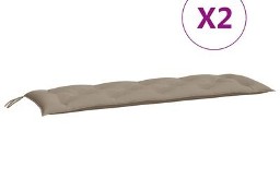 vidaXL Poduszka na ławkę ogrodową, taupe, 150 cm, tkanina Oxford