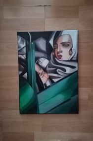 Sprzedam obraz Tamara Łempicka w zielonym Bugatti-2