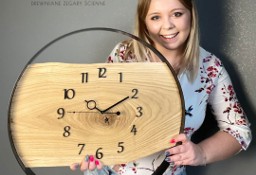 Nowoczesny zegar z drewna - tworzony na zamówienie 