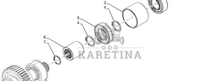 New Holland T6070 Wałek zębaty 43t 84243987-1