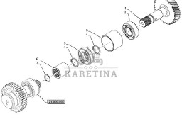 New Holland T6070 Wałek zębaty 43t 84243987