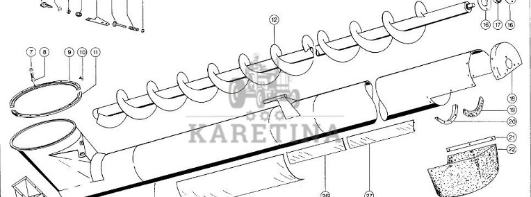 Claas Dominator 98 - rozładunek - ślimak rozładowczy 0006095271-1