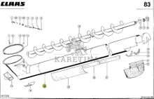 Claas Dominator 98 - rozładunek - ślimak rozładowczy 0006095271