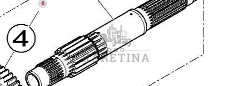 Massey Ferguson 5410 Wał Pośredni Skrzyni Biegów CZĘŚCI 4304217M3-1