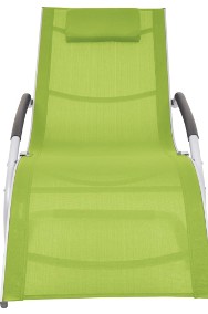 vidaXL Leżak z poduszką, aluminium i textilene, zielony47780-2