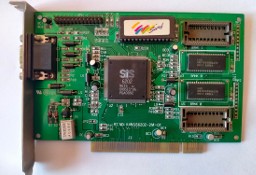 RETRO Karta graficzna na PCI SIS 6202 PCI 1MB - działa!