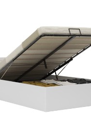 vidaXL Rama łóżka z podnośnikiem i LED, biała, ekoskóra, 140 x 200 cm285549-2