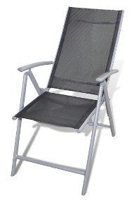 vidaXL Składane krzesła ogrodowe, 4 szt., aluminium 40792-2