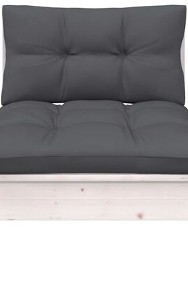 vidaXL 2-osobowa sofa ogrodowa z poduszkami, biała, drewno sosnoweSKU:806653*-2