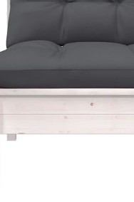 vidaXL 2-osobowa sofa ogrodowa z poduszkami, biała, drewno sosnoweSKU:806653*-3