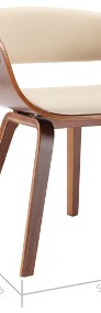 vidaXL Krzesła do jadalni, 6 szt., kremowe, gięte drewno i ekoskóra278858-3