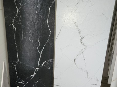 Płytki podłogowe ścienne marmur biały i czarny Marmo white, black 120x60 Cerrad-1