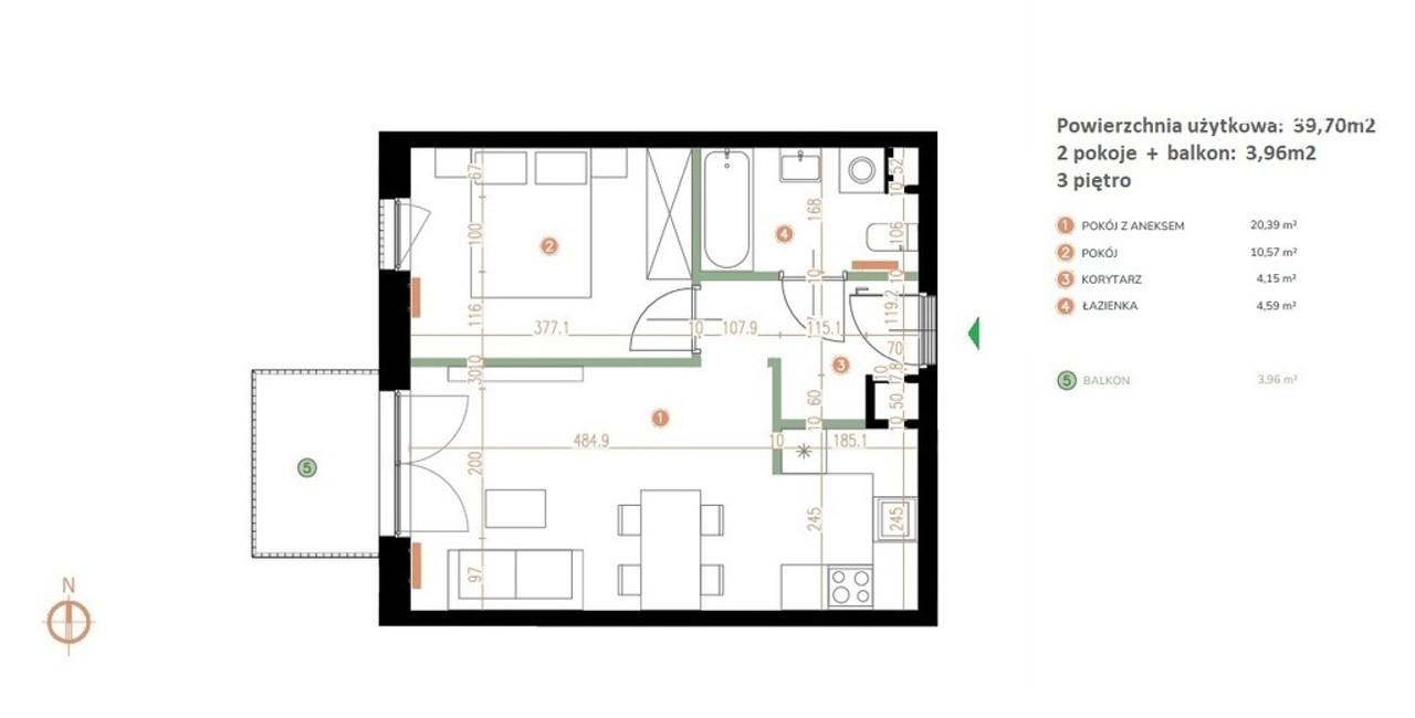 Nowe 2 pokoje balkon garaż_Zabłocie - Ansicht 3
