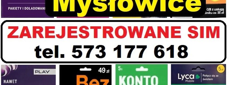 Zarejestrowane karty SIM działajaće startery telefoniczne polskie Mysłowice-1