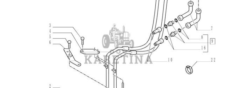 New Holland T6010 T6070 Rurka hydrauliczna 47057276-1