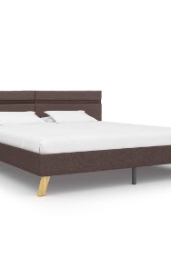 vidaXL Rama łóżka z LED, taupe, tkanina, 180 x 200 cm 284869-2