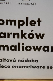 komplet garnków emaliowanych 8 elementów - nowe-2