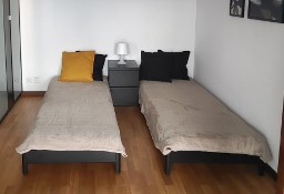 Dwa łóżka Ikea utaker 80x200 cm czarnobrąz + 2 materace afjall