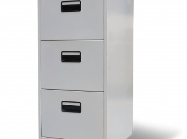 vidaXL Szafka na dokumenty z 3 szufladami, szara, 102,3 cm, stalowa20123-1