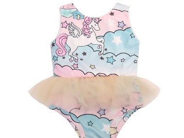 Nowy strój kąpielowy dziecięcy dziewczęcy balerina rozm 90 jednorożec-1