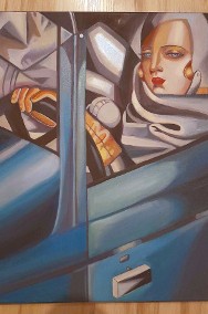 Tamara Łempicka w zielonym Bugatti 35 na 50 cm-2