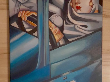 Tamara Łempicka w zielonym Bugatti 35 na 50 cm-1