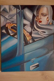 Tamara Łempicka w zielonym Bugatti 35 na 50 cm-2