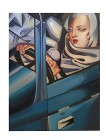 Tamara Łempicka w zielonym Bugatti 35 na 50 cm